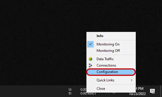 شريط أدوات مراقبة النطاق الترددي في Windows 10 5