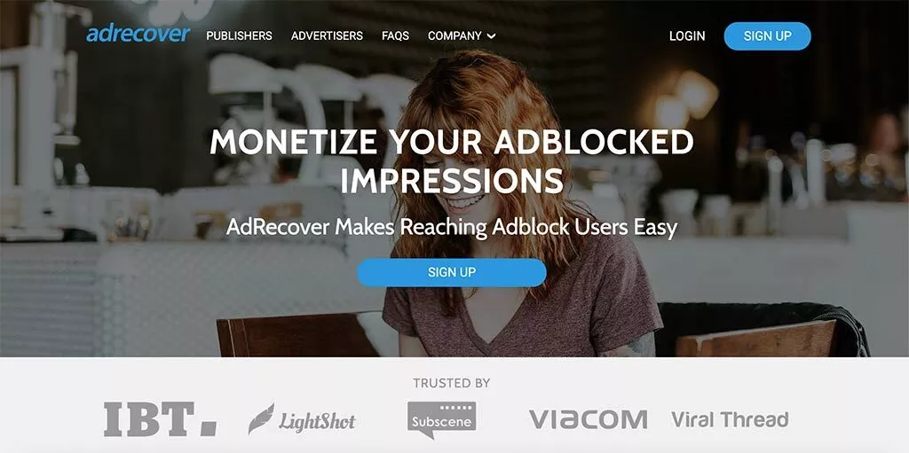 AdRecover Homepage